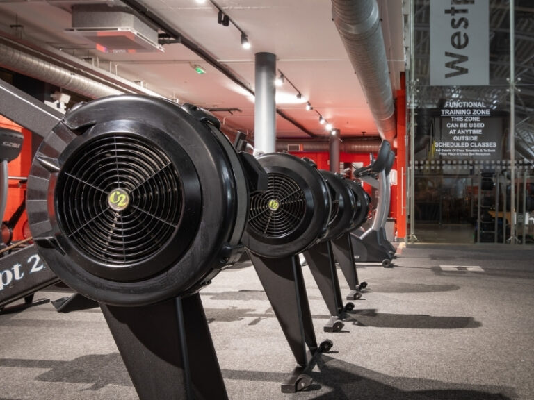 close up of gym exercise equipment