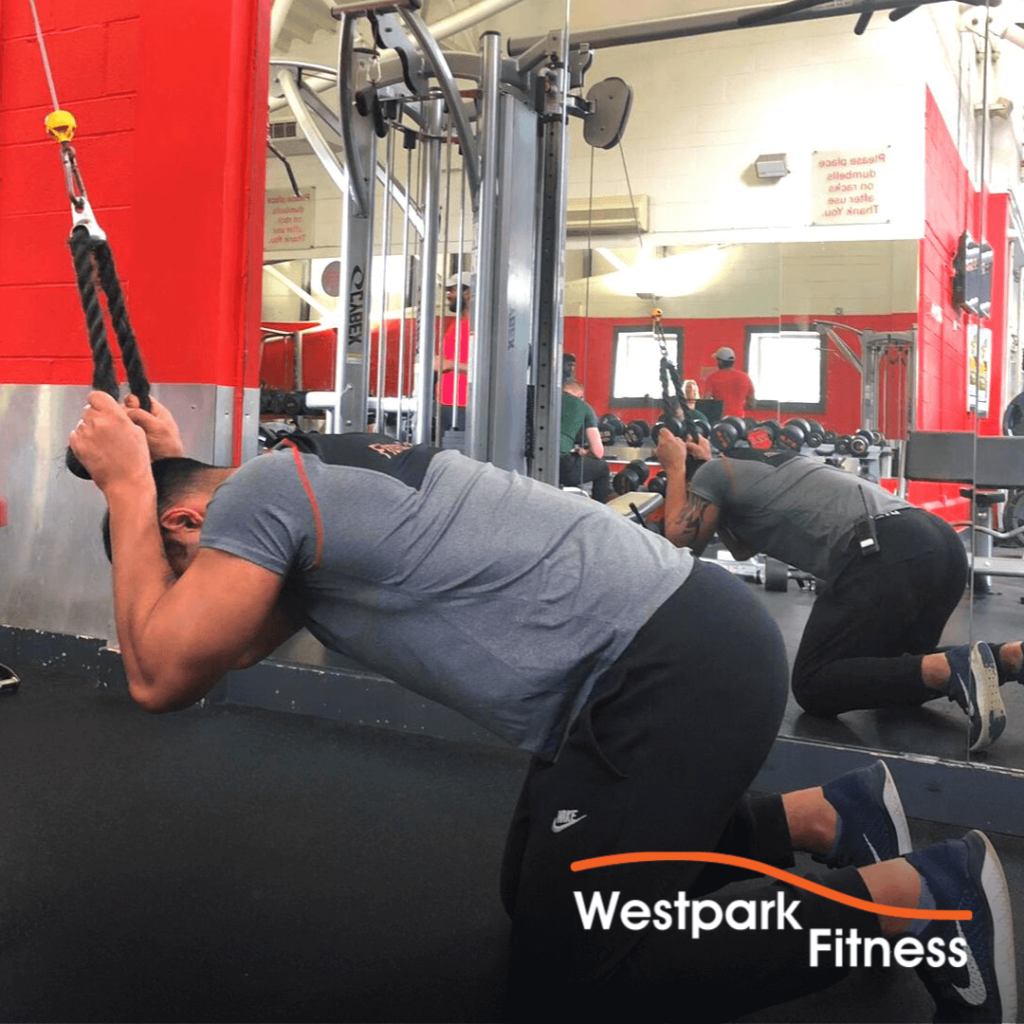 cable crunch exercise of the week westpark fitness