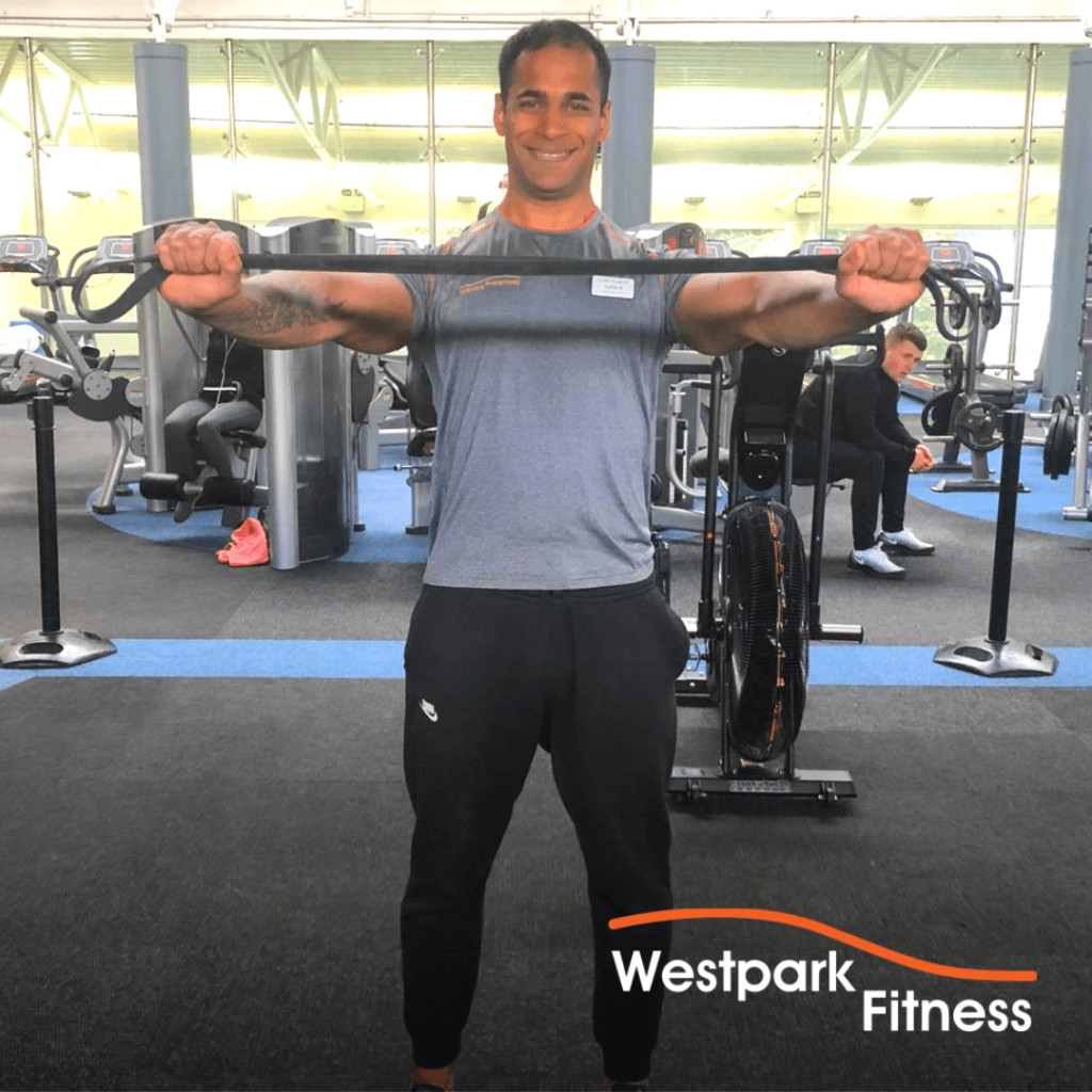 band pull apart exercise of the week at westpark fitness