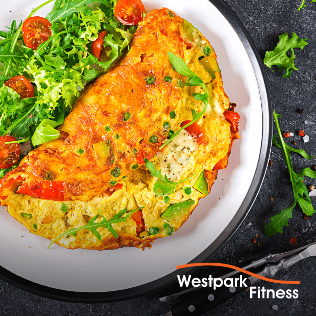 omelette and side salad recipe of the week at westpark fitness