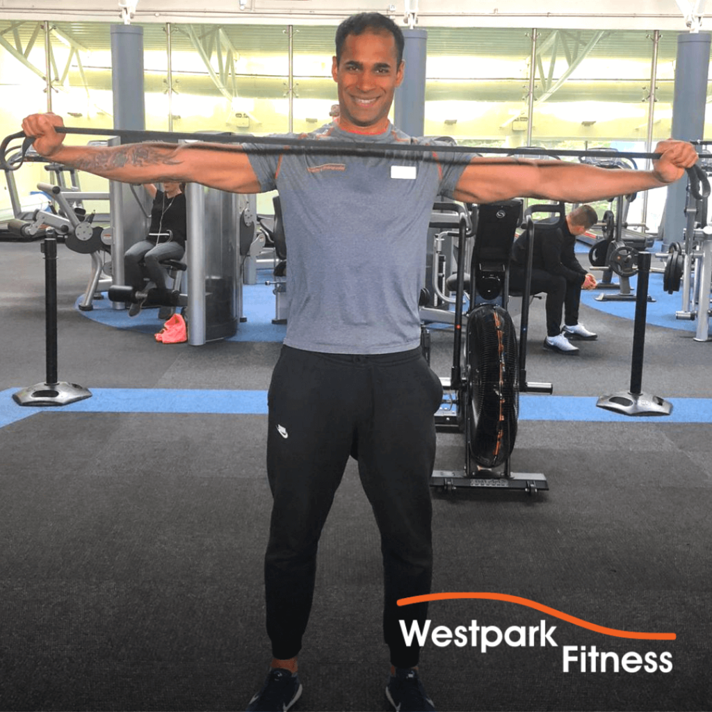 band pull apart exercise of the week at westpark fitness