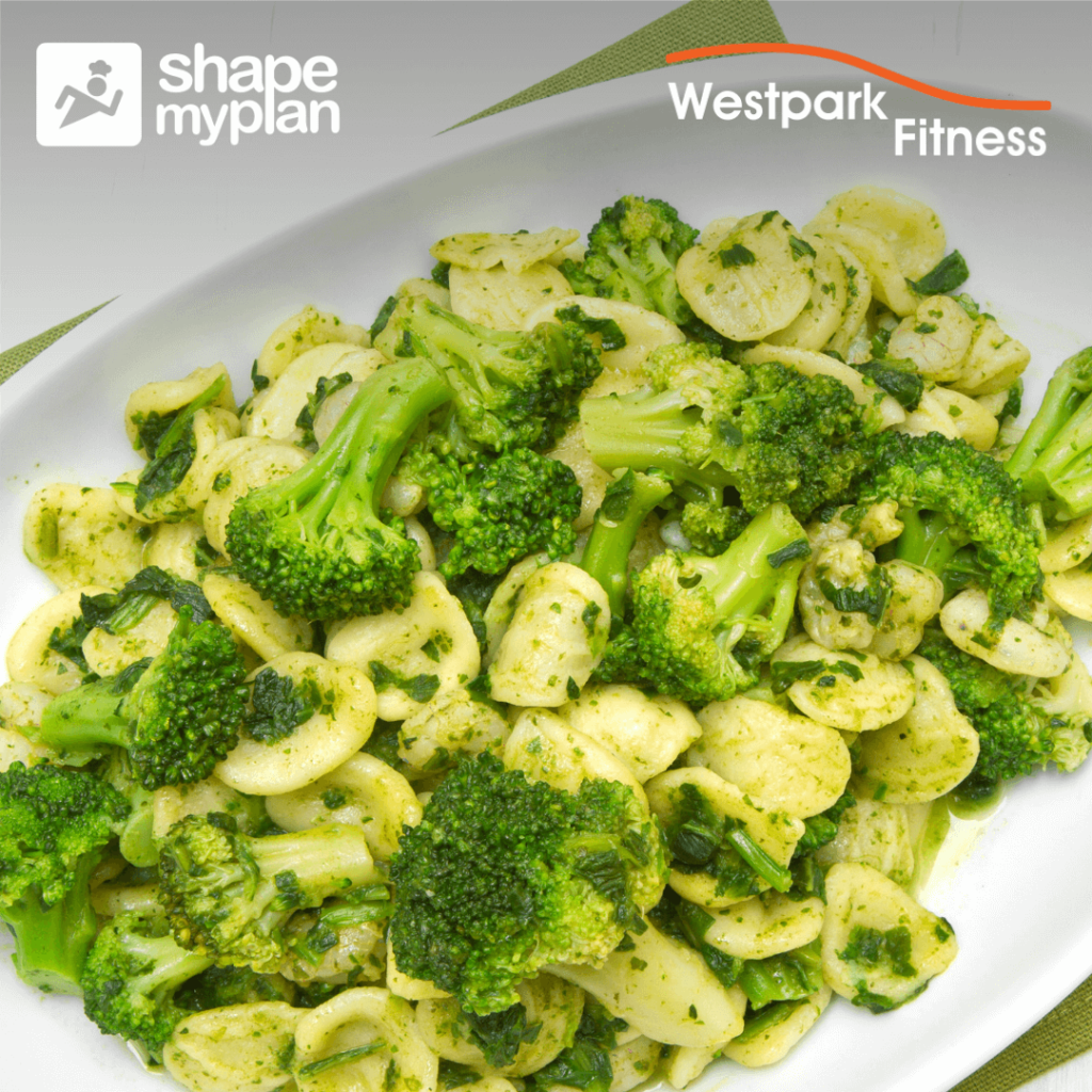 broccoli and pesto pasta recipe of the week at westpark fitness