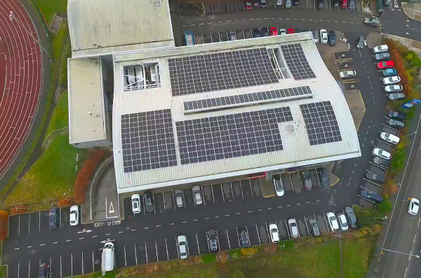 solar panels on roof of westpark fitness in tallaght